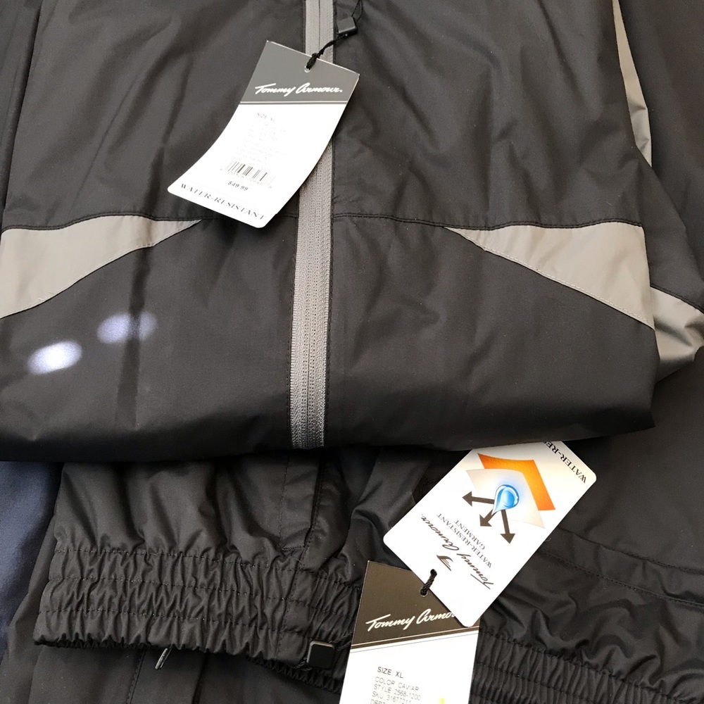 Water-resistant golf jacket and pants